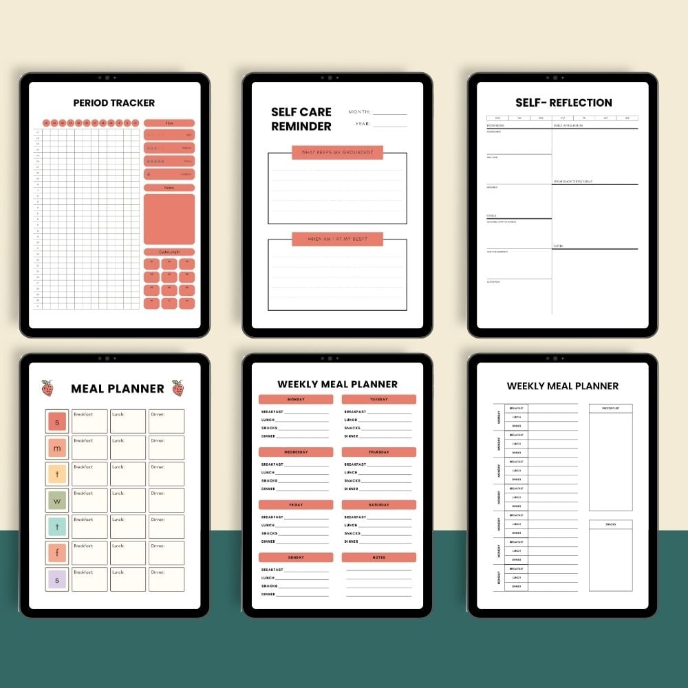 2026 ADHD daily weekly monthly planner with trackers and logs