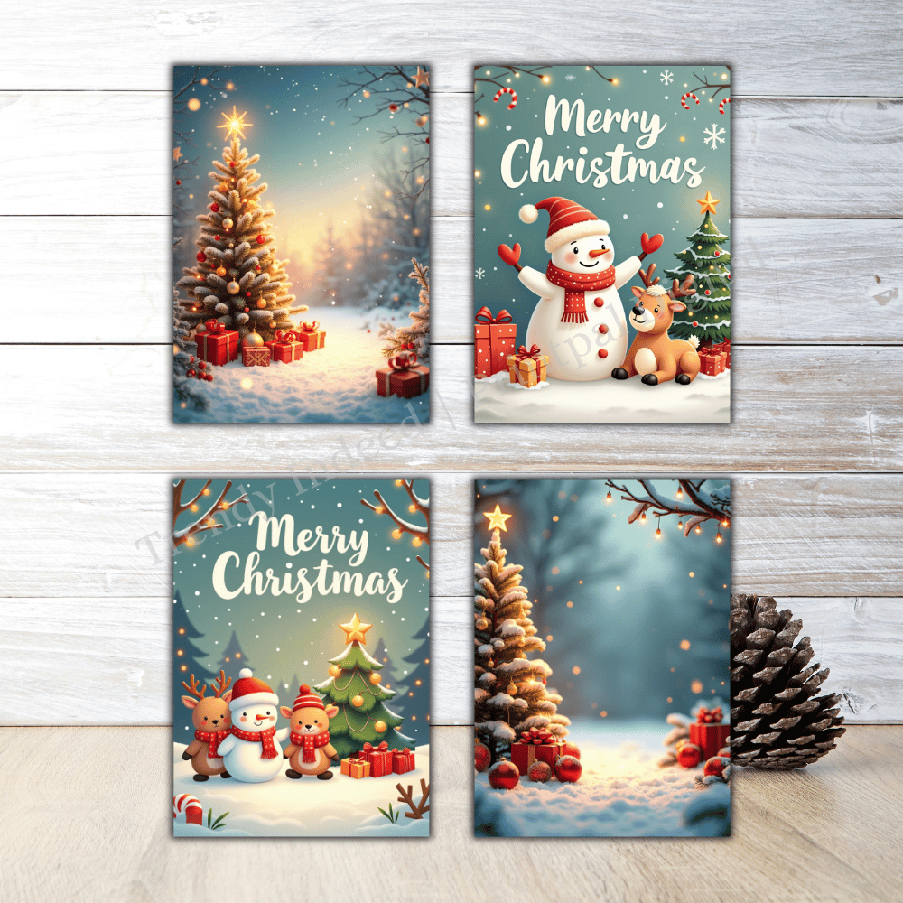 12 Christmas card printable designs for home printing