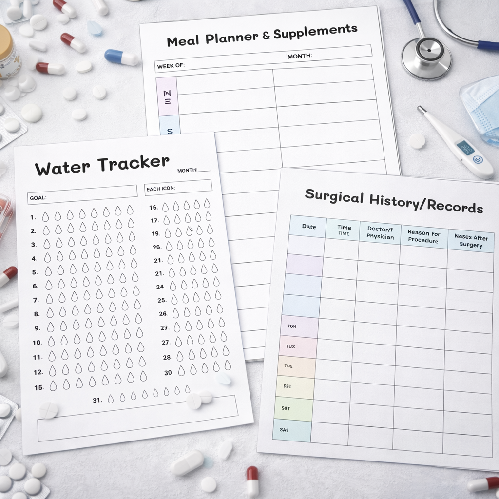 Medical appointment and medication tracker 2026 printable