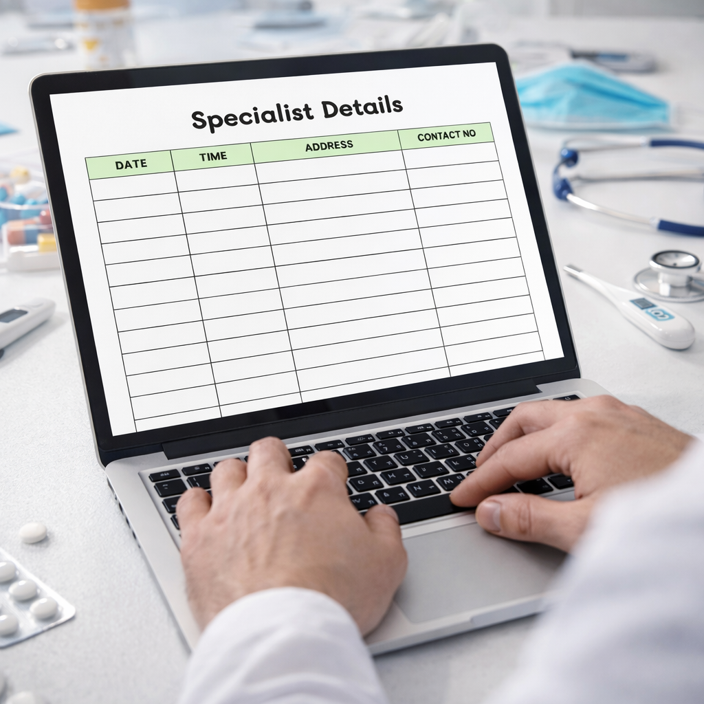 Printable medical planner 2026 with structured tracking pages