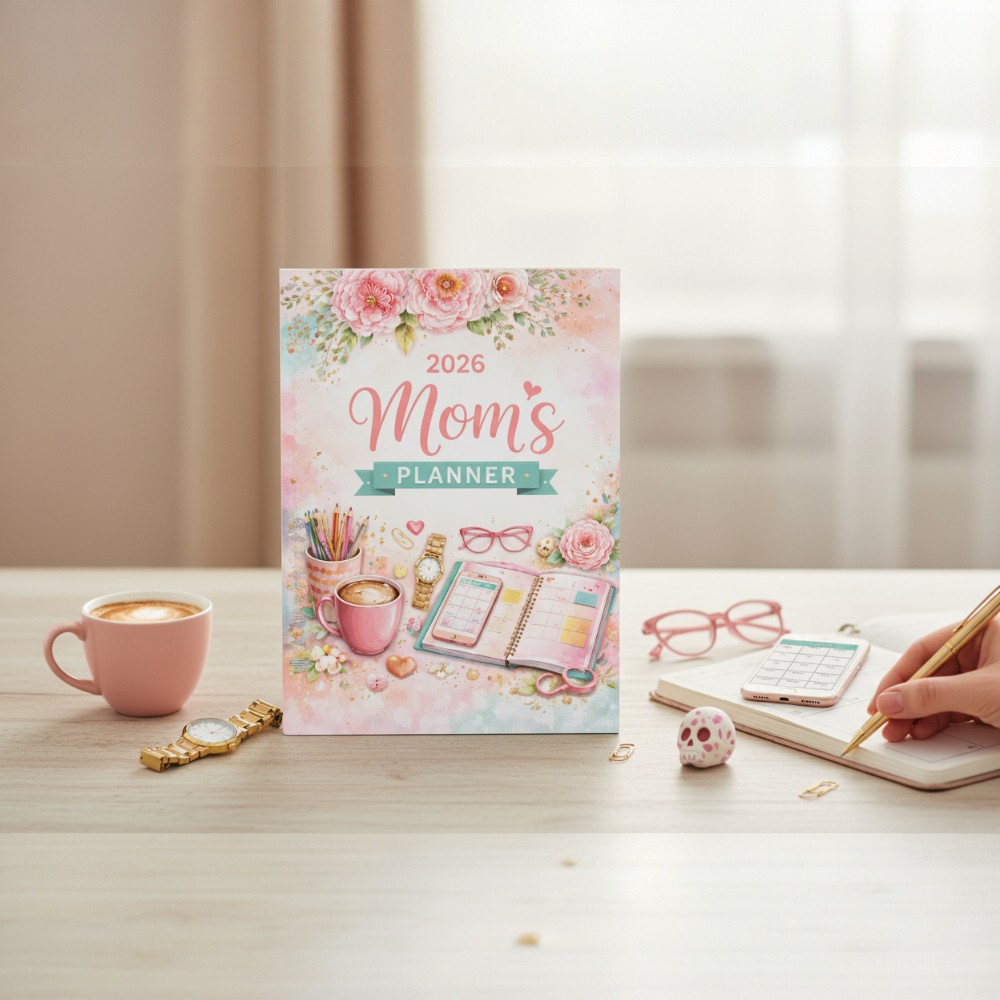 Mom planner 2026 with meal plan and budget tracker