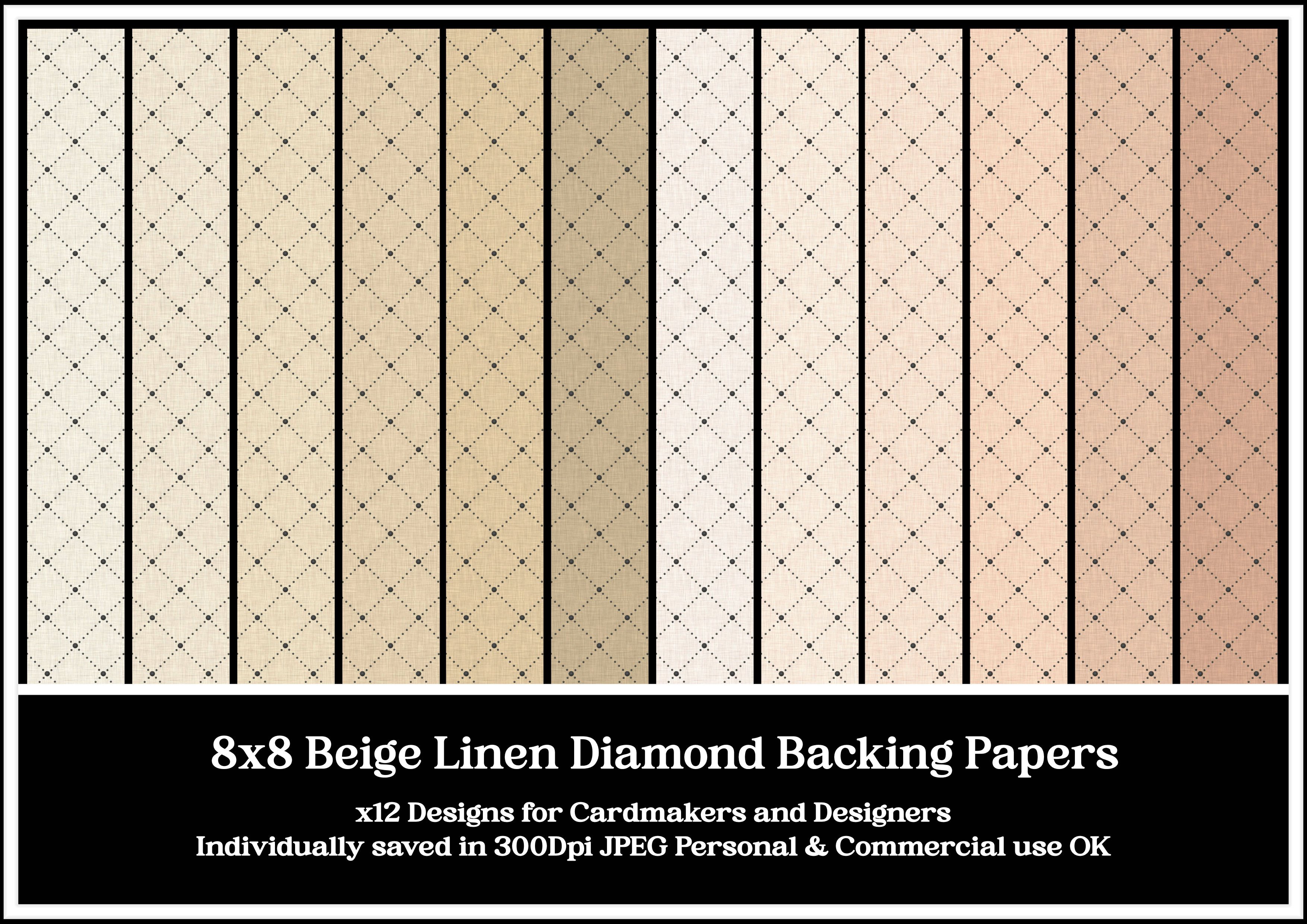8x8 Soft Linen Diamond Pattern Papers 1 - Payhip