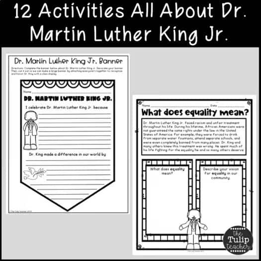 Martin Luther King Jr. Activities for Math, Reading, ELA 3rd and 4th Grade
