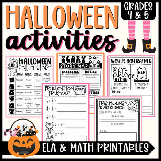 Halloween Activities | Math & Language Arts Worksheets | Writing Prompts