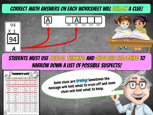 4th Grade Groundhog Day Math Mystery Activity - Printable & Digital Worksheets