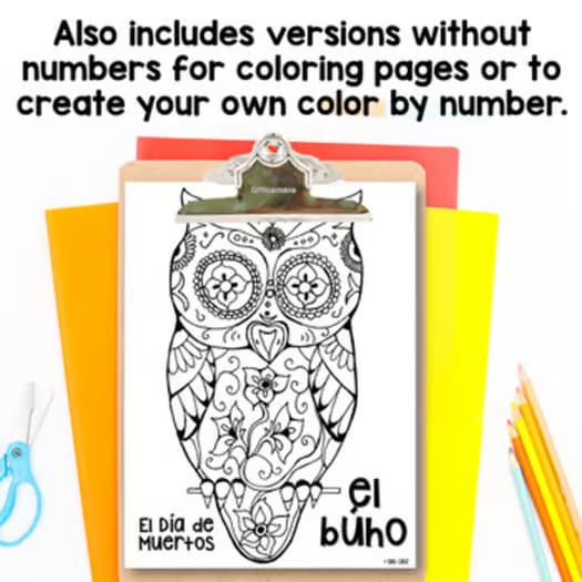 El Día de los Muertos Day of the Dead Activities Spanish Coloring Sheets Pages