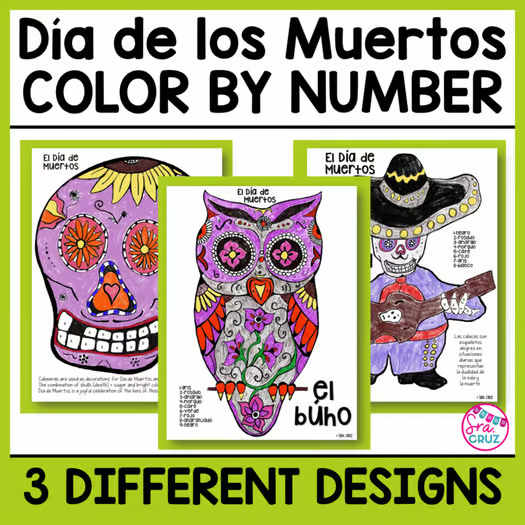 El Día de los Muertos Day of the Dead Activities Spanish Coloring Sheets Pages