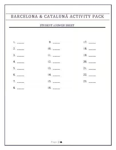 DISTANCE BUNDLE Spanish Culture Worksheets: Rick Steves Barcelona and Cataluña