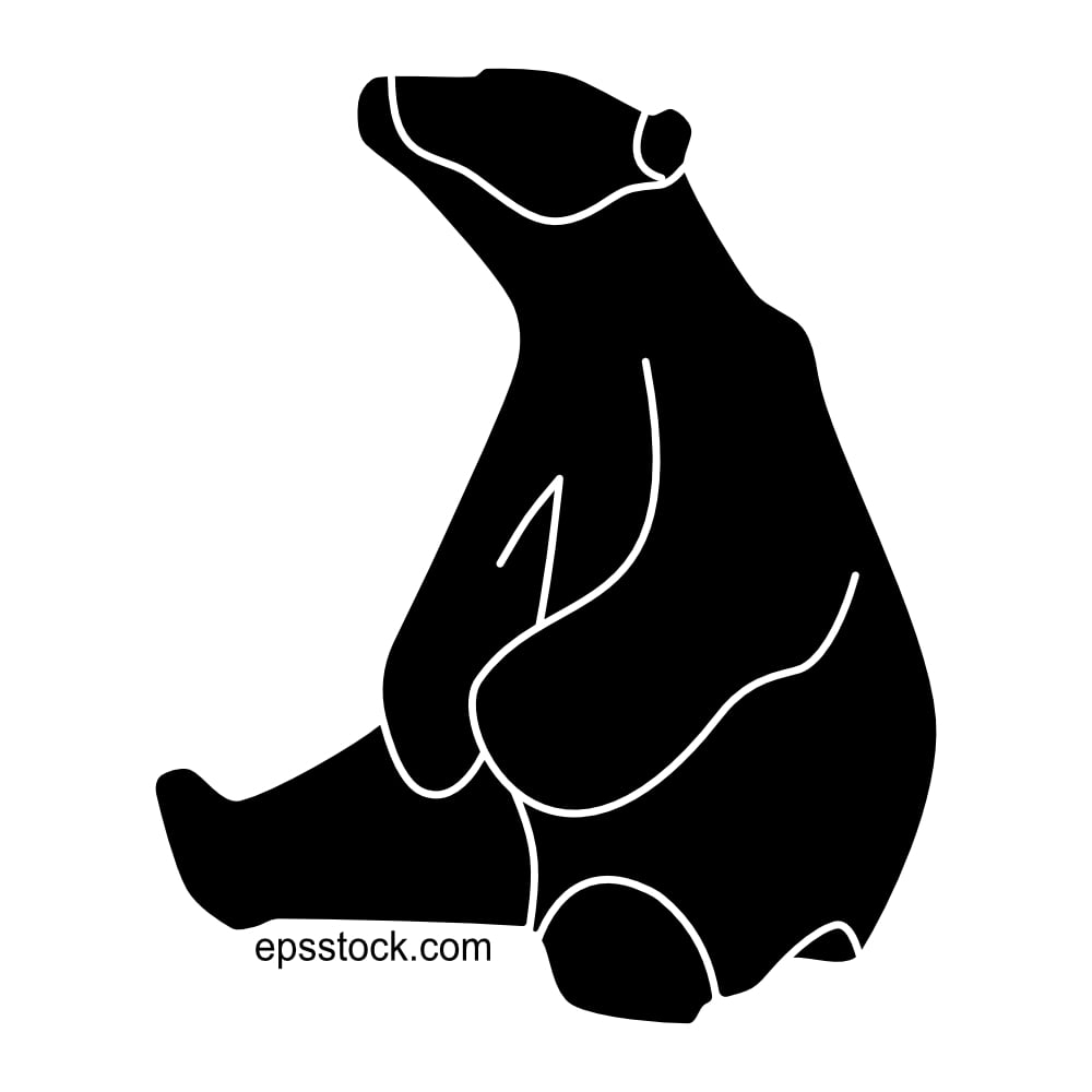 statue of a sitting bear