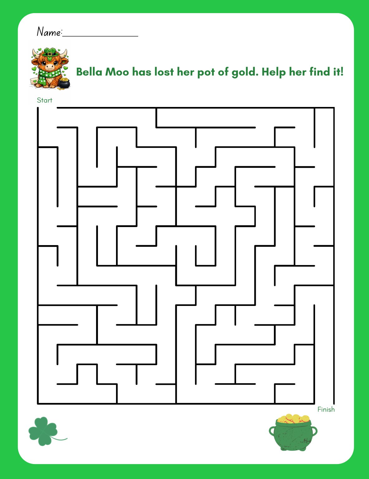 St Patrick’s day word search for kids. Classroom activities