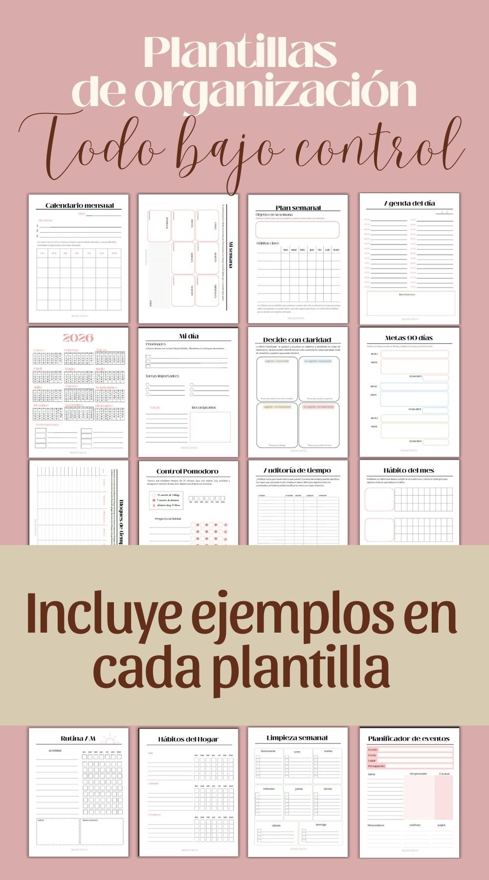 Plantillas de organización
