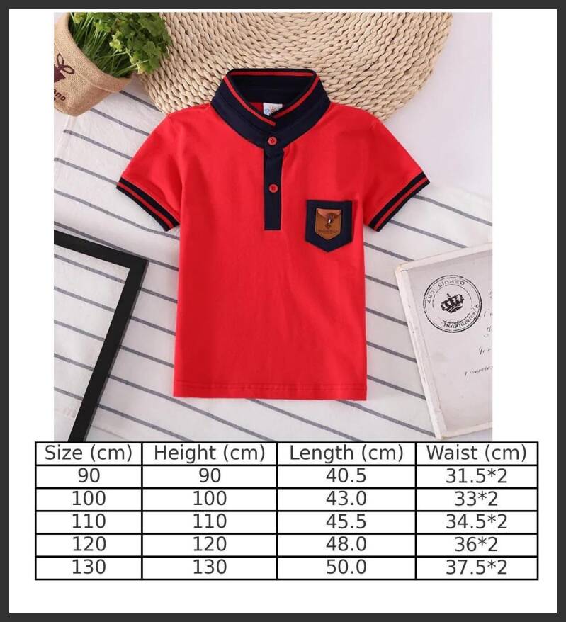 Boys smart casual polo tee modern trendy design