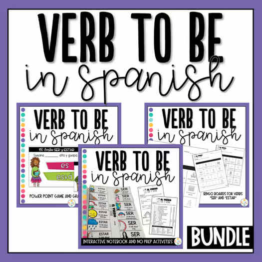 Verb to be in Spanish Bundle - Verbo Ser y Estar