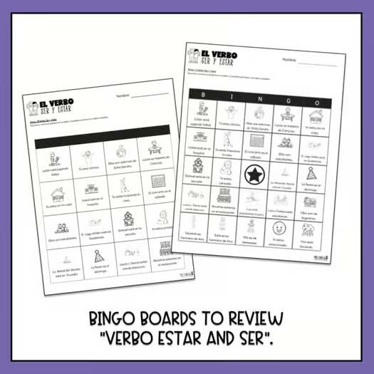 Verb to be in Spanish Bundle - Verbo Ser y Estar