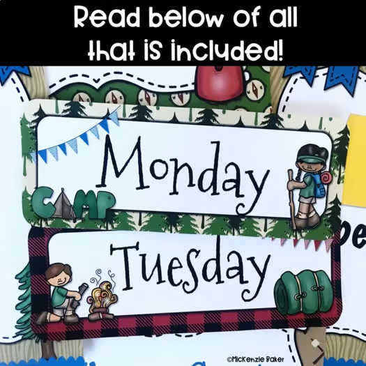 Camping Theme Classroom Decor Bundle