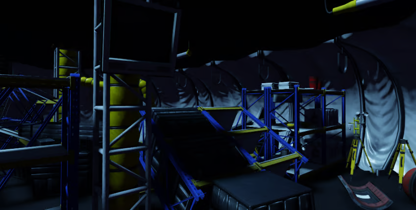 Large underground cave system Roblox map