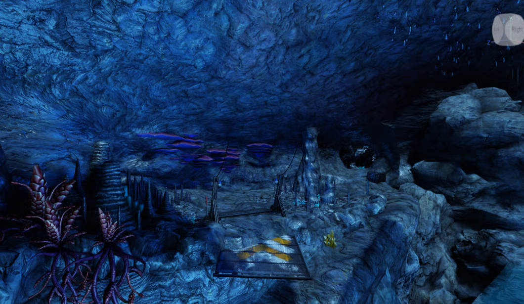 Sci fi underground cavern exploration map Roblox