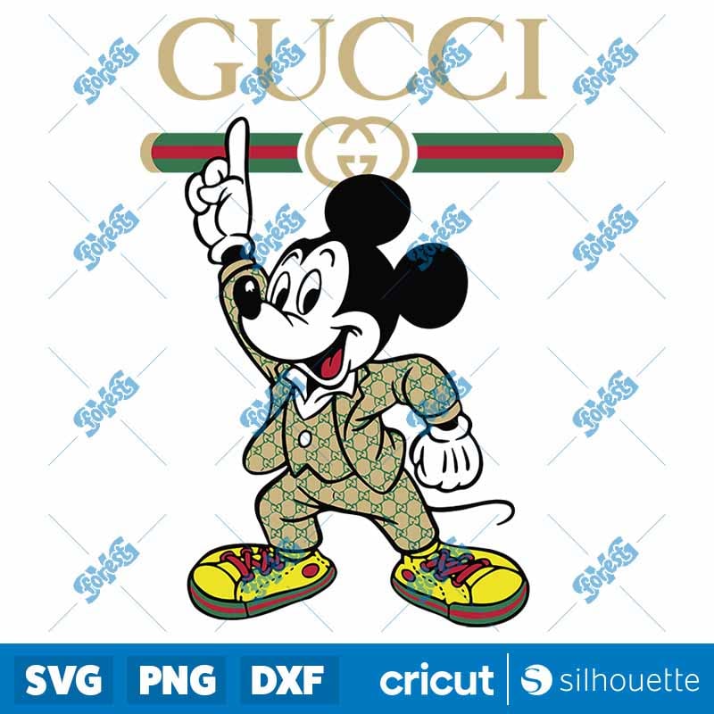 Luxury Fashion Brand Mickey Logo SVG for Cricut & Silhouette