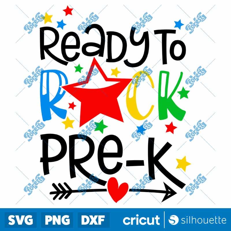 Ready To Rock Pre-K SVG | First Day of School Shirt Design for Boys