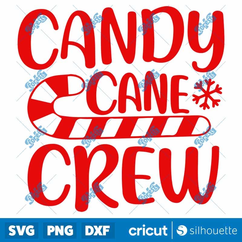 Candy Cane Crew SVG | Retro Christmas Family Matching Shirt Design