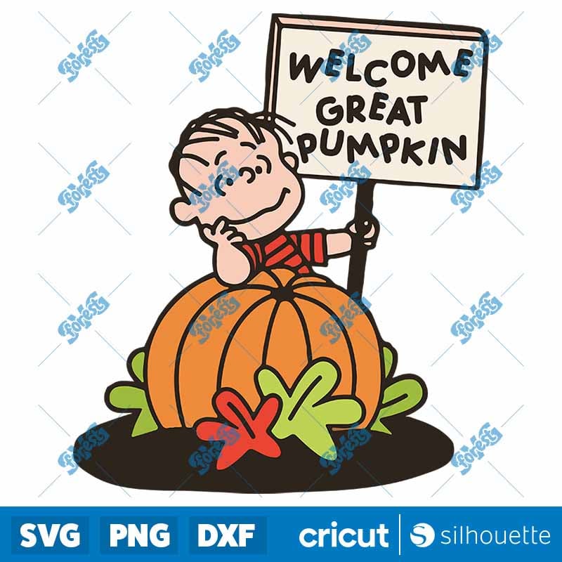 Welcome Great Pumpkin SVG - Disney Fall Pumpkin Halloween Digital Cut File