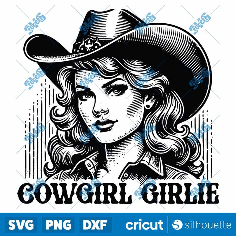 Cowgirl Girlie SVG | Vintage Western Cut File for Cricut & Silhouette