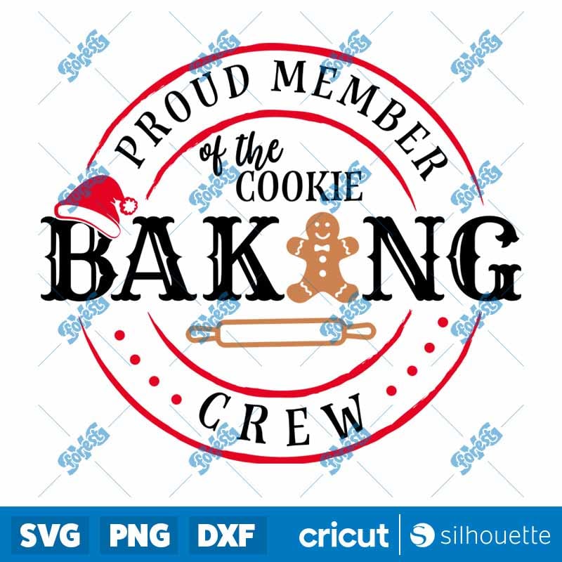 Cookie Baking Crew SVG - Baking Team Cut File for Cricut & Silhouette