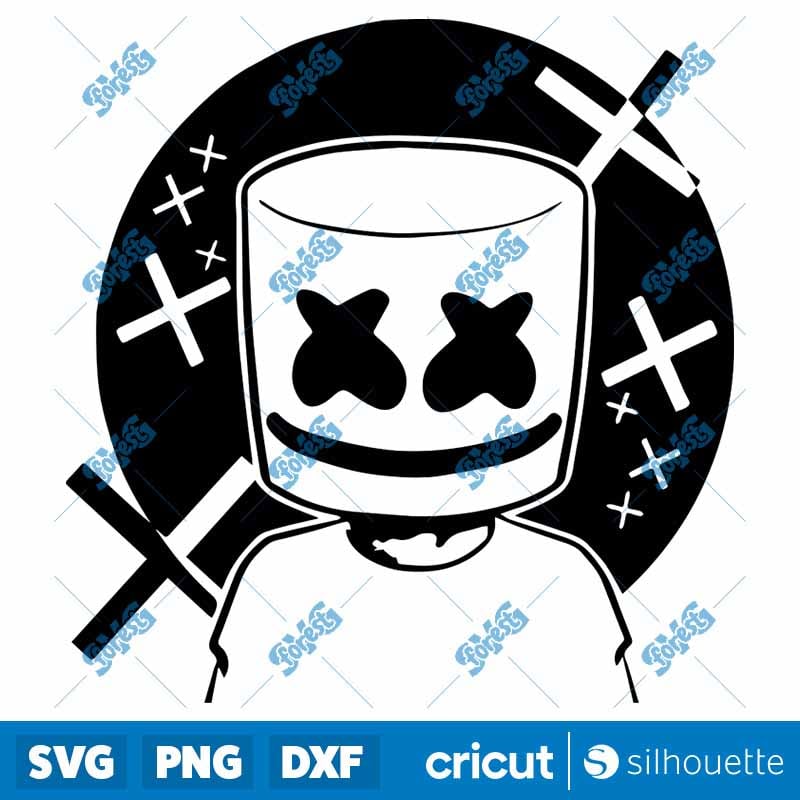 Marshmello SVG - Mellogang Logo & Face Mask Designs for Cricut