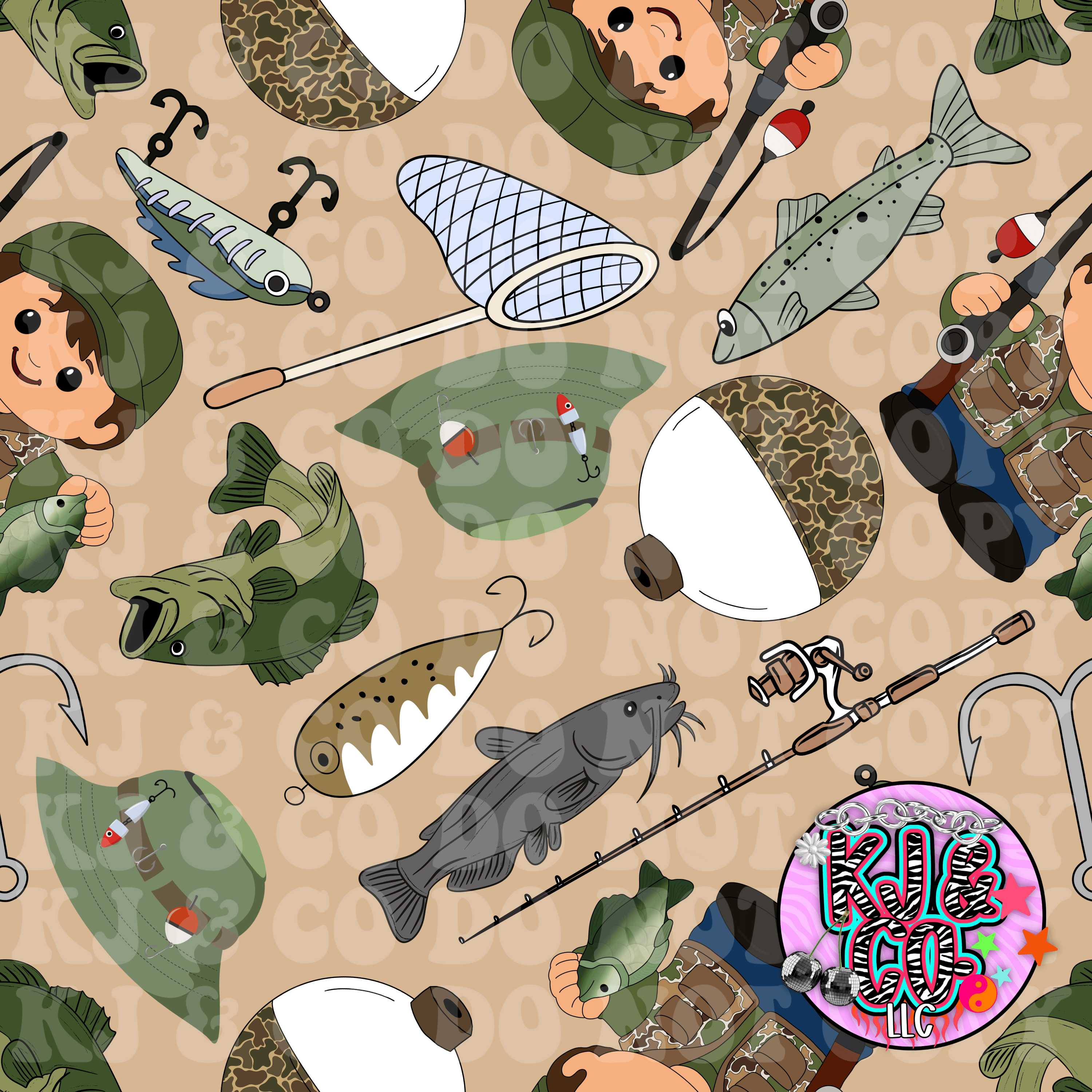 Fishing Little People Seamless File - Payhip