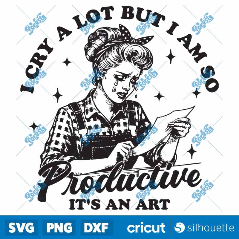 I Cry A Lot TTPD SVG - Vintage Poetry Vector for Swifties & Productive Poets