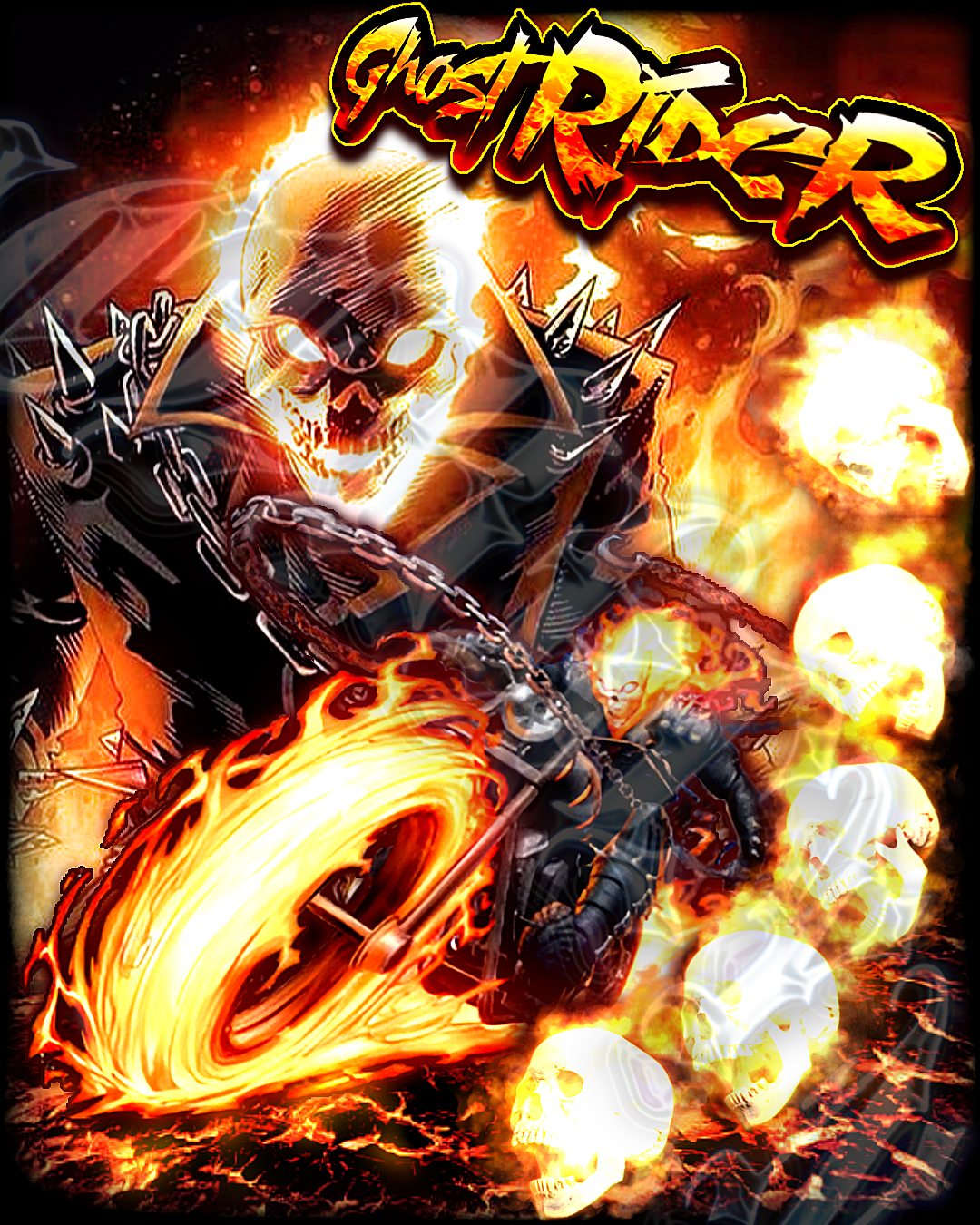 GHOST RIDER GRAPHIC Digital Download Design for DTF, DTG, and ...