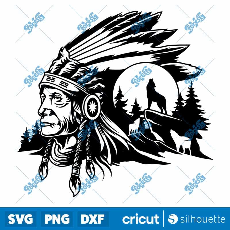 American Indian SVG - Indigenous Native American Vector Clipart for Cricut