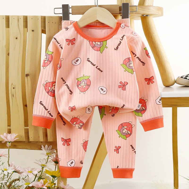 Boys and girls cotton sleepwear soft breathable kids pajamas