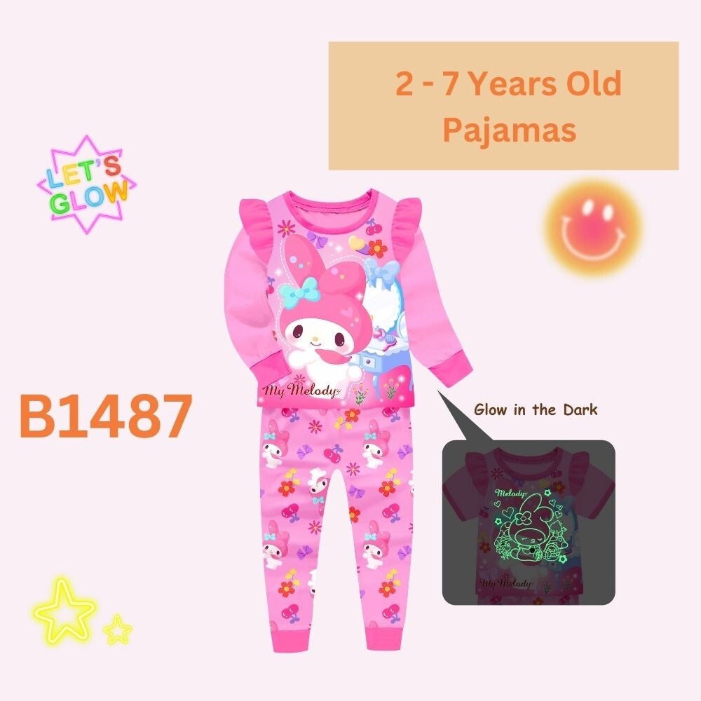 Pixel game inspired kids pajamas luminous sleepwear for boys and girls