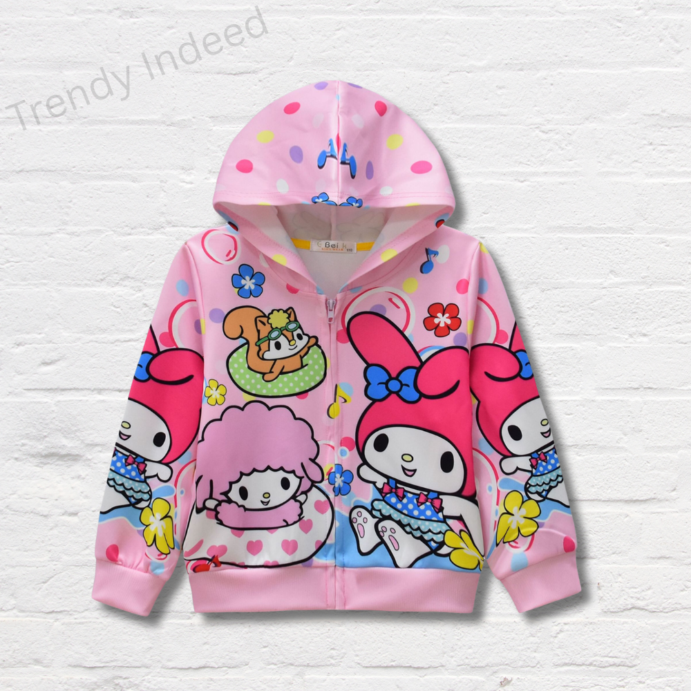 Cute girls hooded jacket character inspired cozy coat