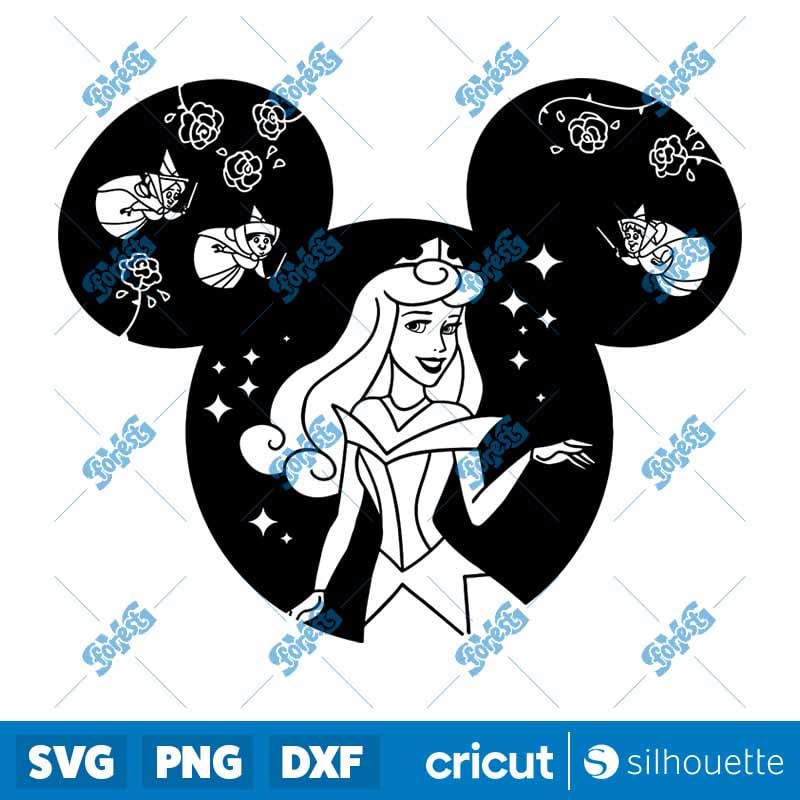 Sleeping Beauty Aurora SVG - Disney Princess Mickey Minnie Ears Cut File