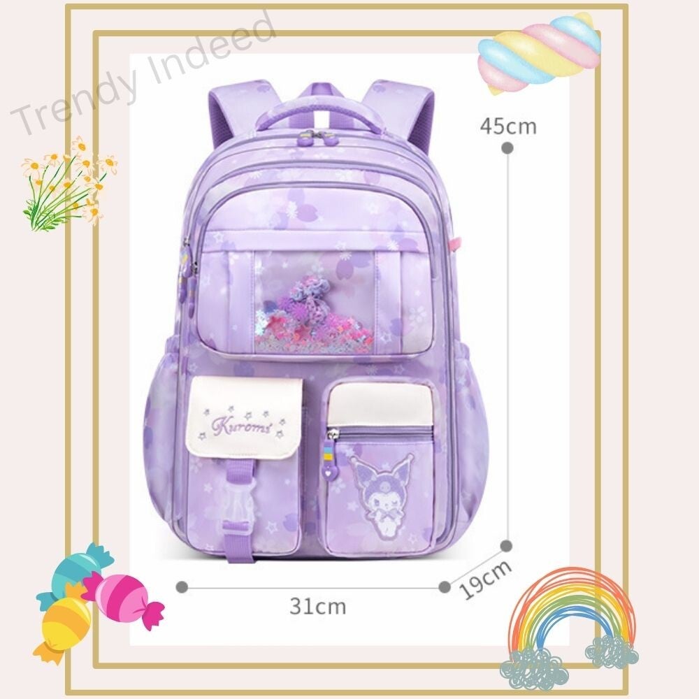 Cartoon style primary school backpack lightweight durable bag