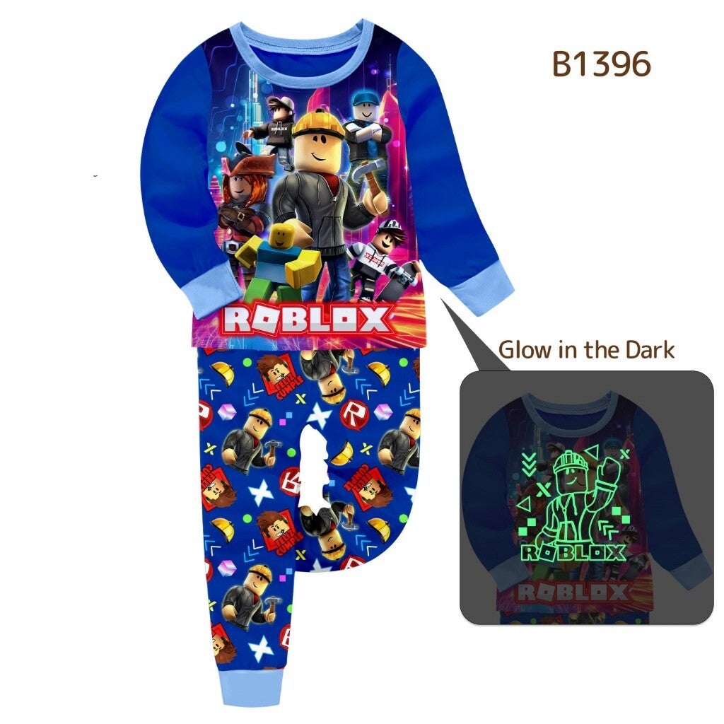 Kids colorful cartoon pajamas fun bedtime sleepwear