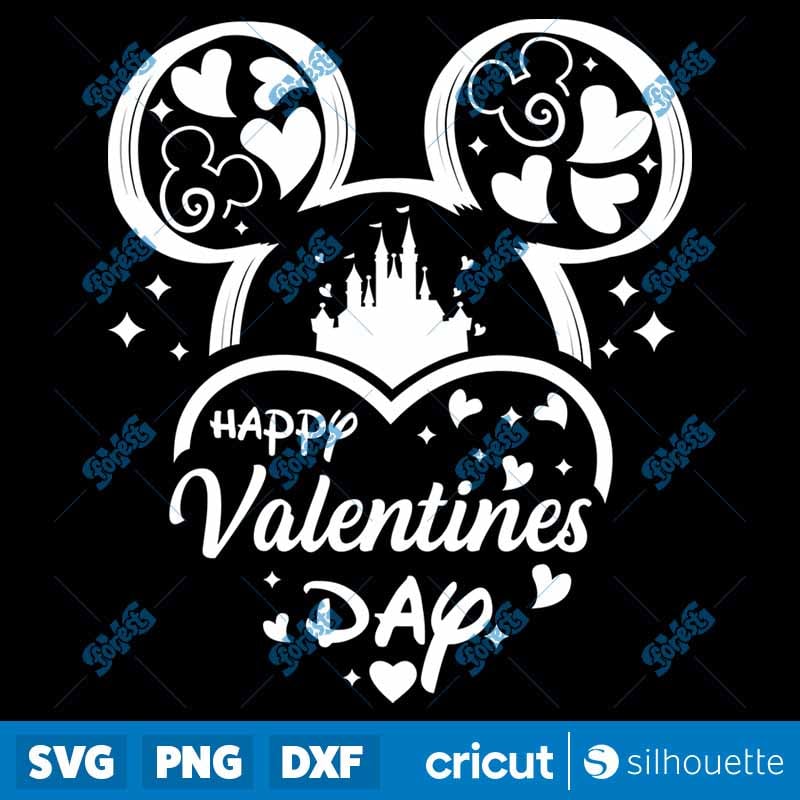 Happy Valentine Day SVG - Disney Inspired Mickey Minnie Love Cut Files