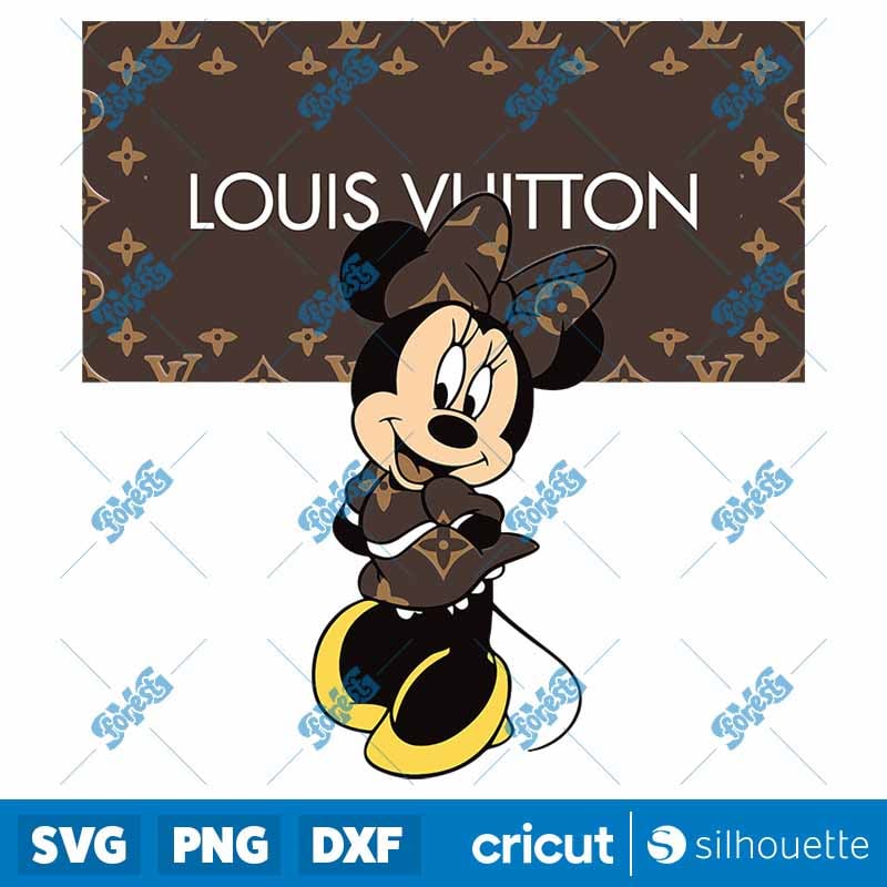Minnie Mouse Monogram SVG - Designer Mouse Ears Luxury Logo Cut Files