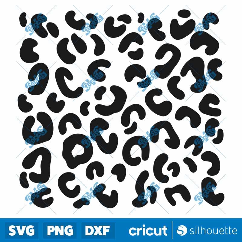 Leopard Print SVG Pattern - Seamless Animal Skin Cut Files for Cricut