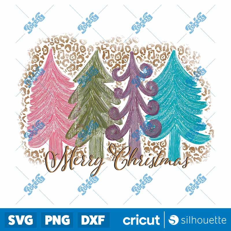 Pastel Watercolor Christmas Tree PNG - Shabby Chic Holiday Clipart