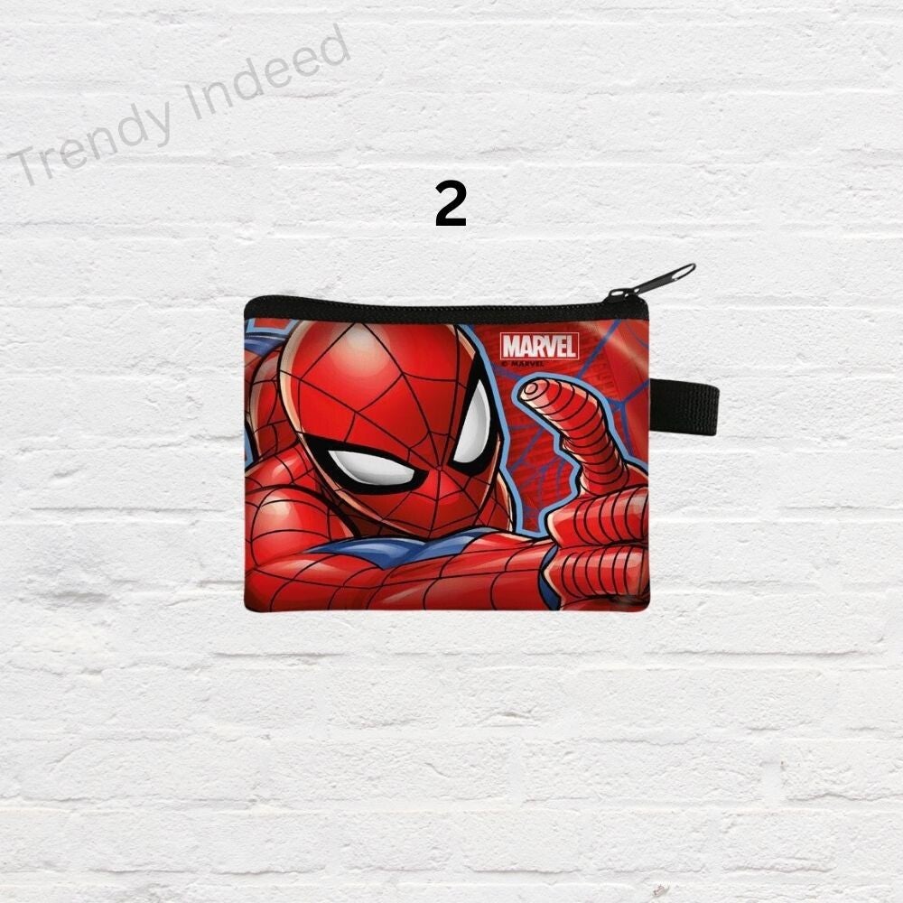 Spider hero style kids wallet small coin pouch for children