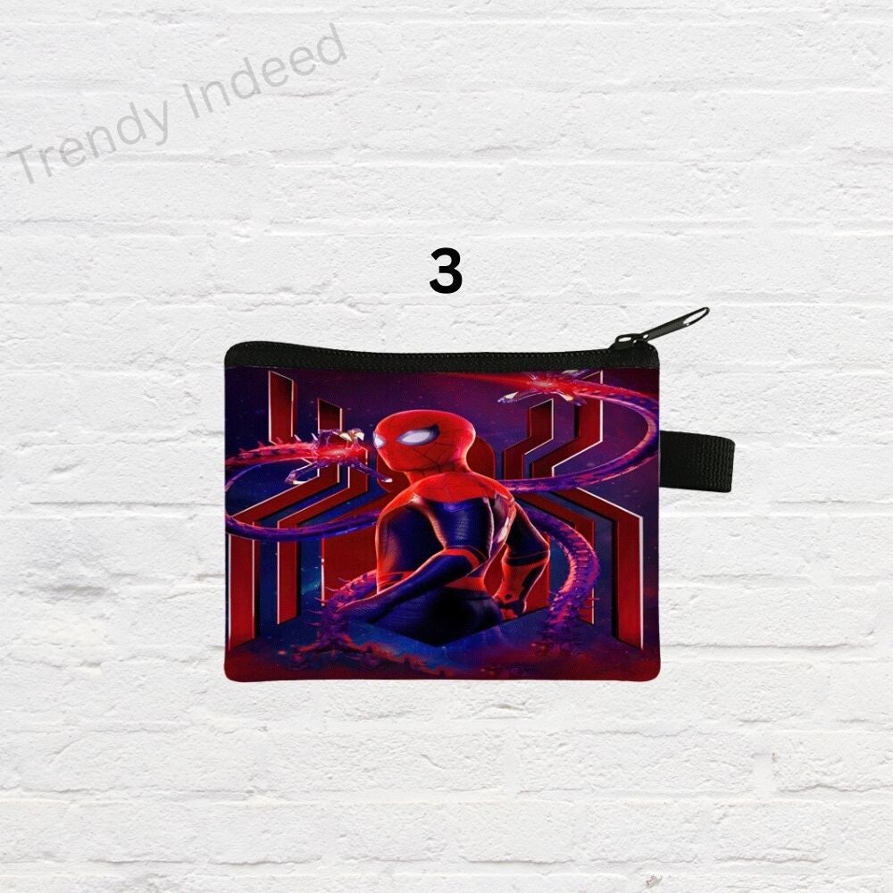 Cartoon superhero coin purse mini wallet for kids
