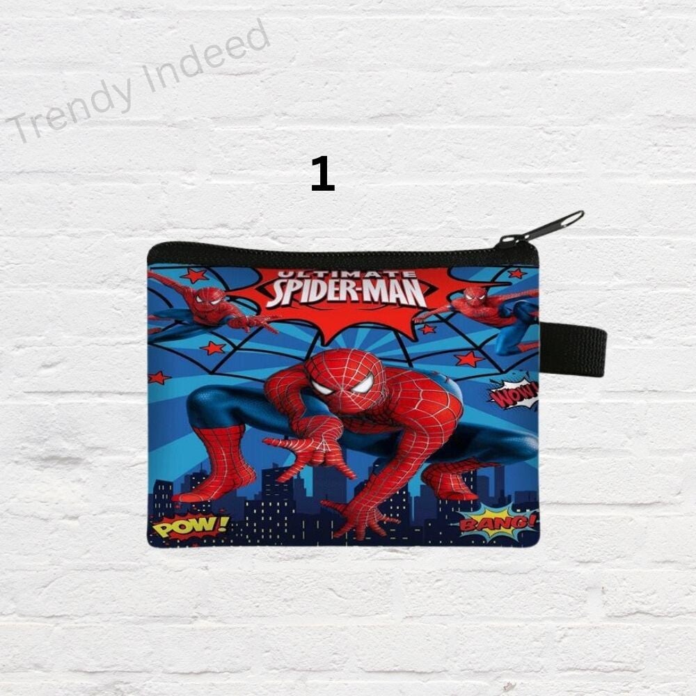 Cute superhero style coin purse small wallet for kids