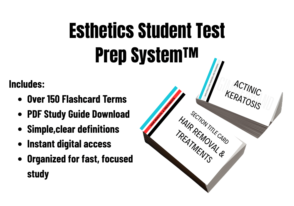 Student Exam Test Prep skin Care and Estheticians
