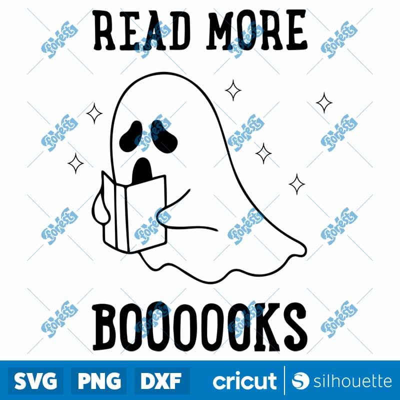 Read More Books SVG - Spooky Season Halloween Bookish Digital Cut File