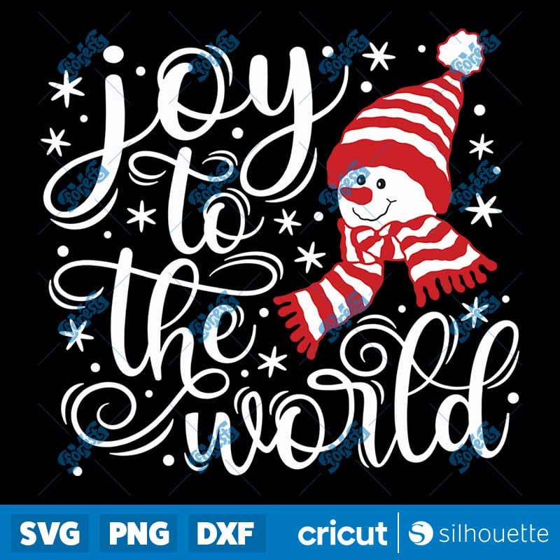 Snowman Joy to the World SVG | Christmas Sign Cutting File for Cricut