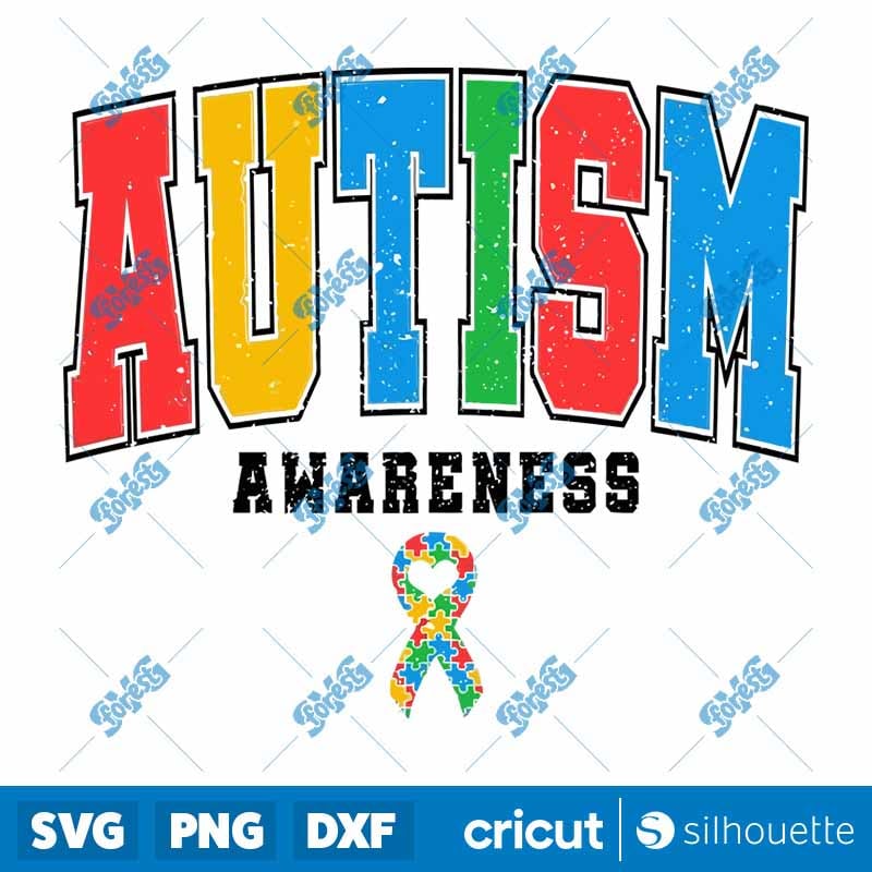 Autism Awareness SVG - Retro Puzzle Piece & Autism Mom Designs