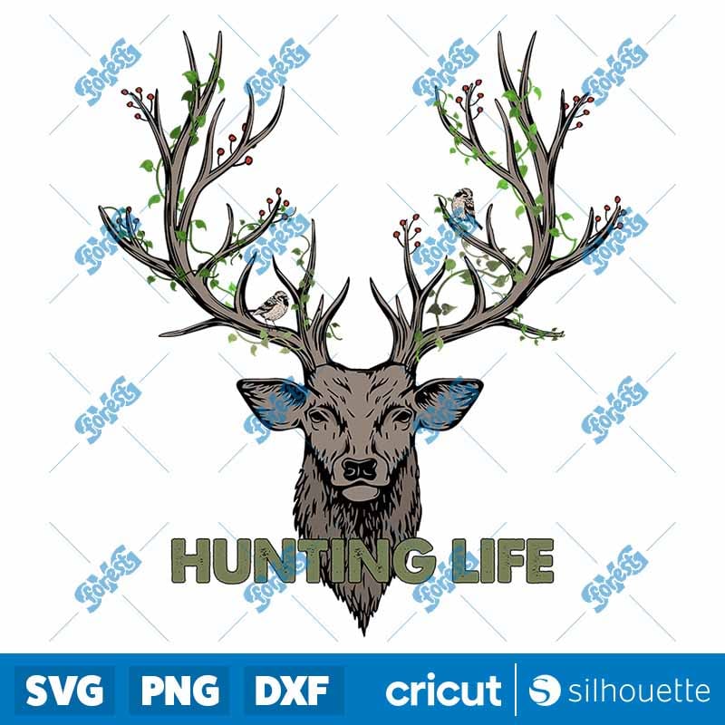 Hunting Life & Deer PNG - Wild Buck Silhouette Sublimation Graphics